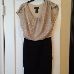 Sparkly Gold and Black Cocktail Dress
